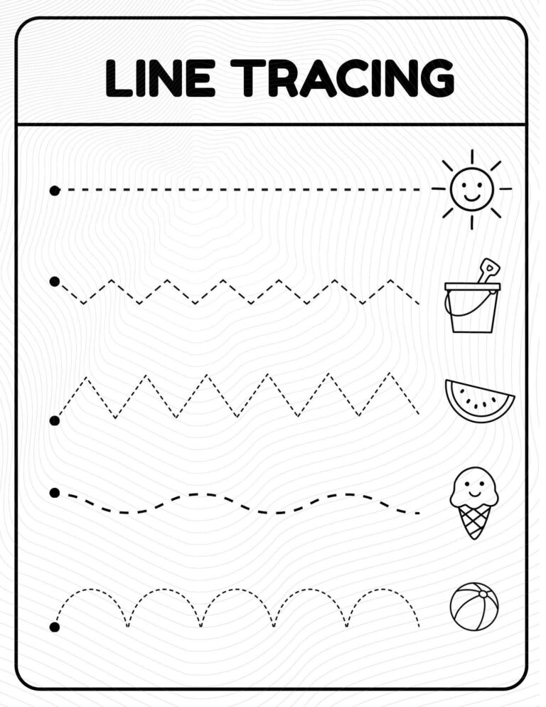 Free Printable Line Tracing Worksheets For Toddlers - Tracing Worksheets Lines