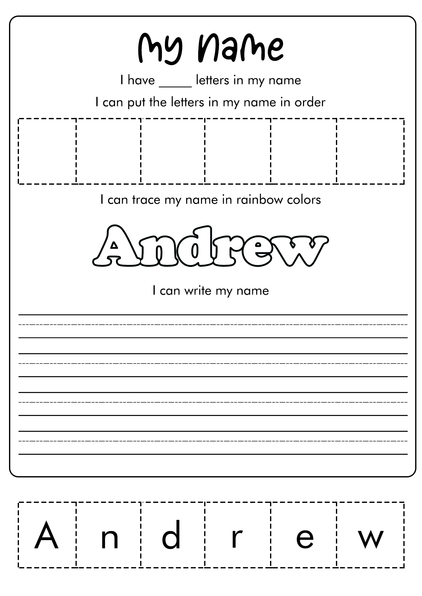Free Printable Name Worksheets For Preschoolers - Free Printable Name Practice Worksheets: Fun Learning! - Printables for ...