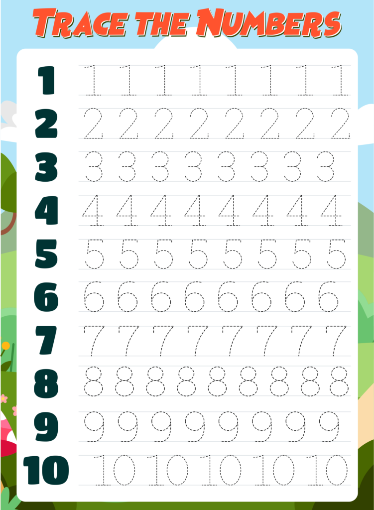 Free Printable Number Tracing Worksheets