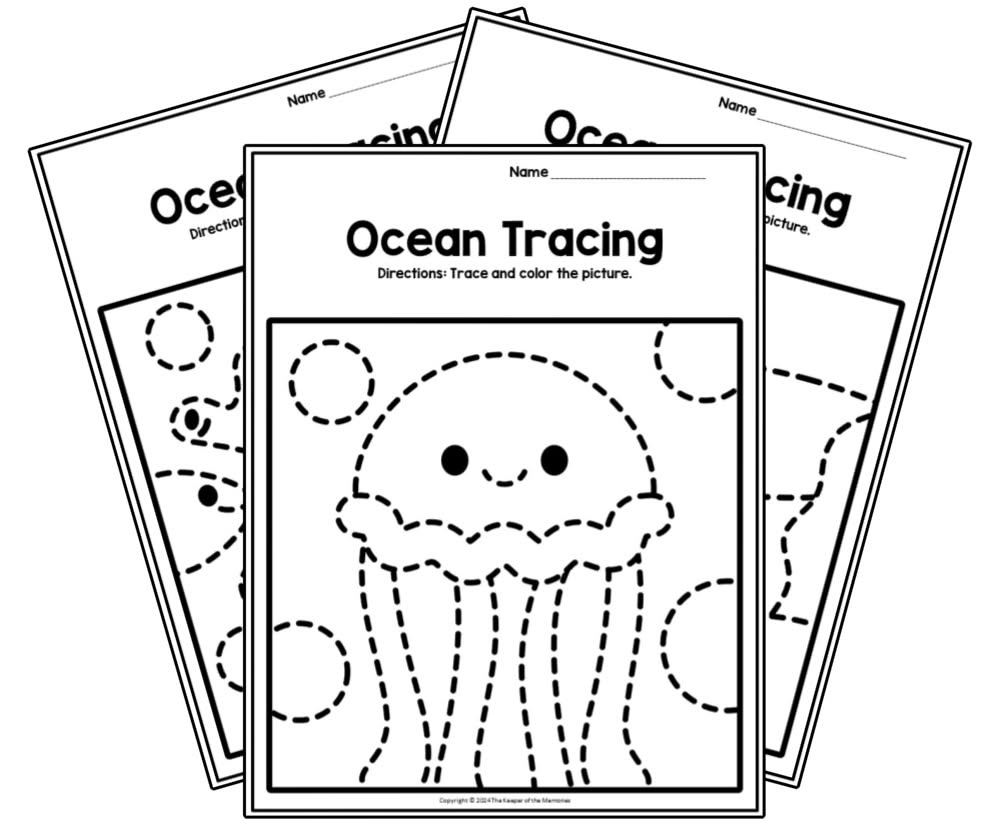 Free Printable Ocean Tracing Pages Free Printable Ocean Tracing Pages