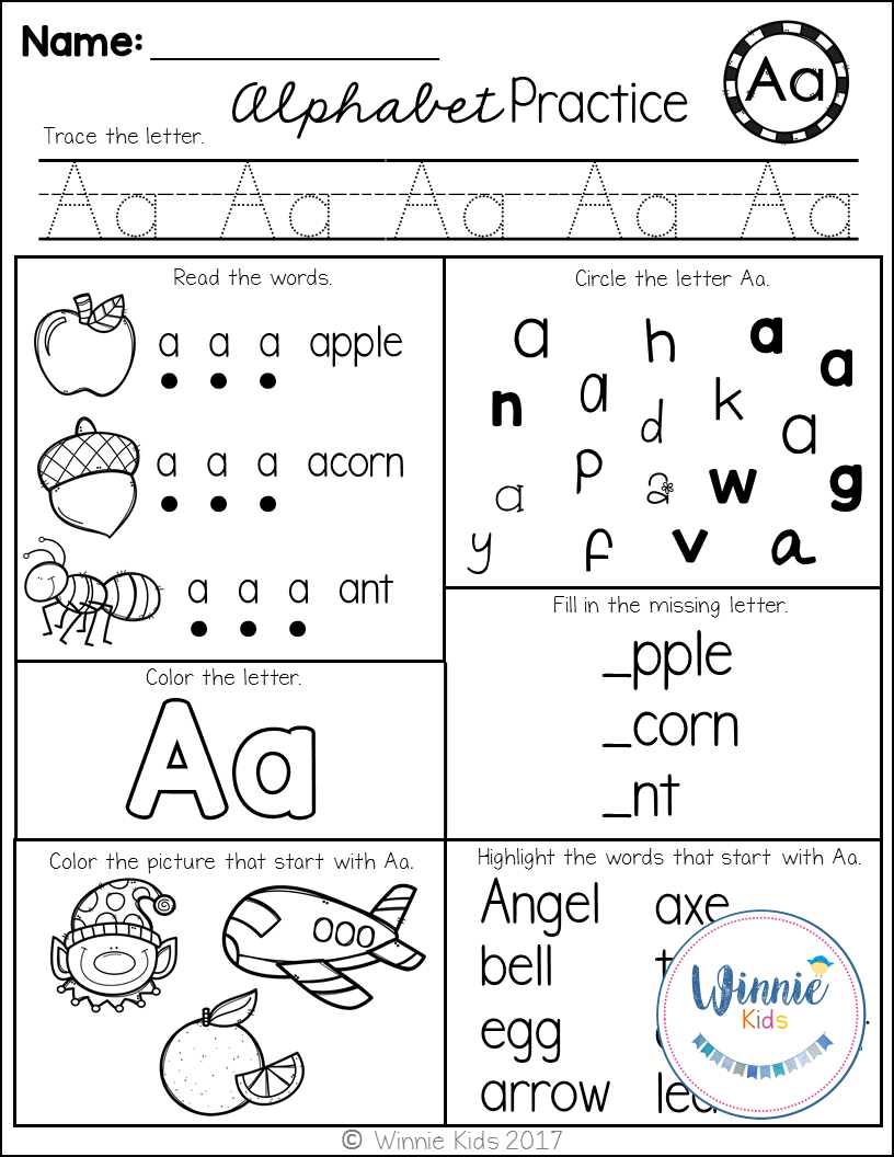 Free Printable Pre K Alphabet Worksheets - Free Preschool Letter Recognition Worksheets - Free Printable Worksheet