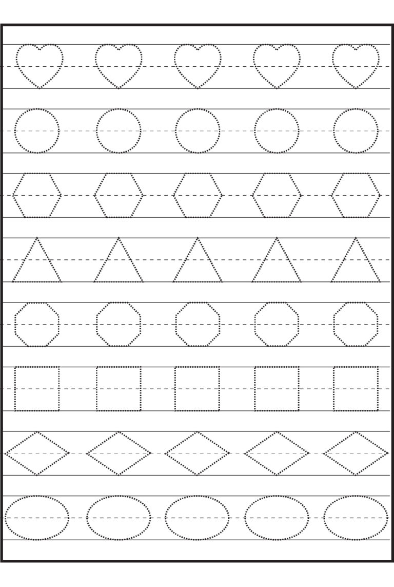 Free Printable Preschool Tracing Sheets - Tracing Worksheets Free Printable - King Printables