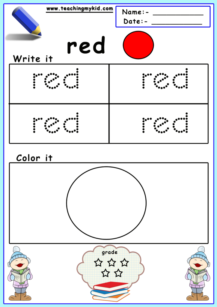 free printable preschool worksheets – Color Identification – Teaching … free printable preschool worksheets - Color Identification - Teaching ...