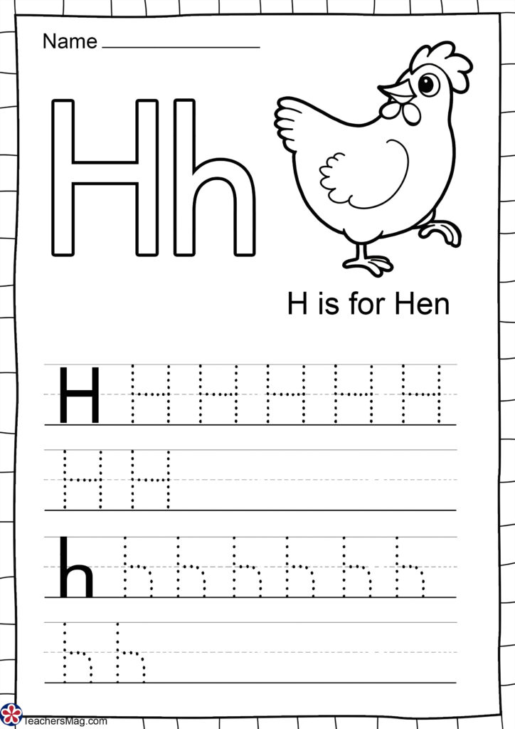 Free Printable Preschool Worksheets Tracing Letters H - Letter H Worksheets For Preschoolers