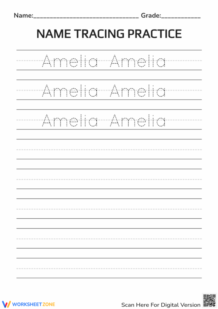 Free Printable Trace And Write Worksheets - Name Tracing Worksheets For Preschoolers Free Printable - Writing ...