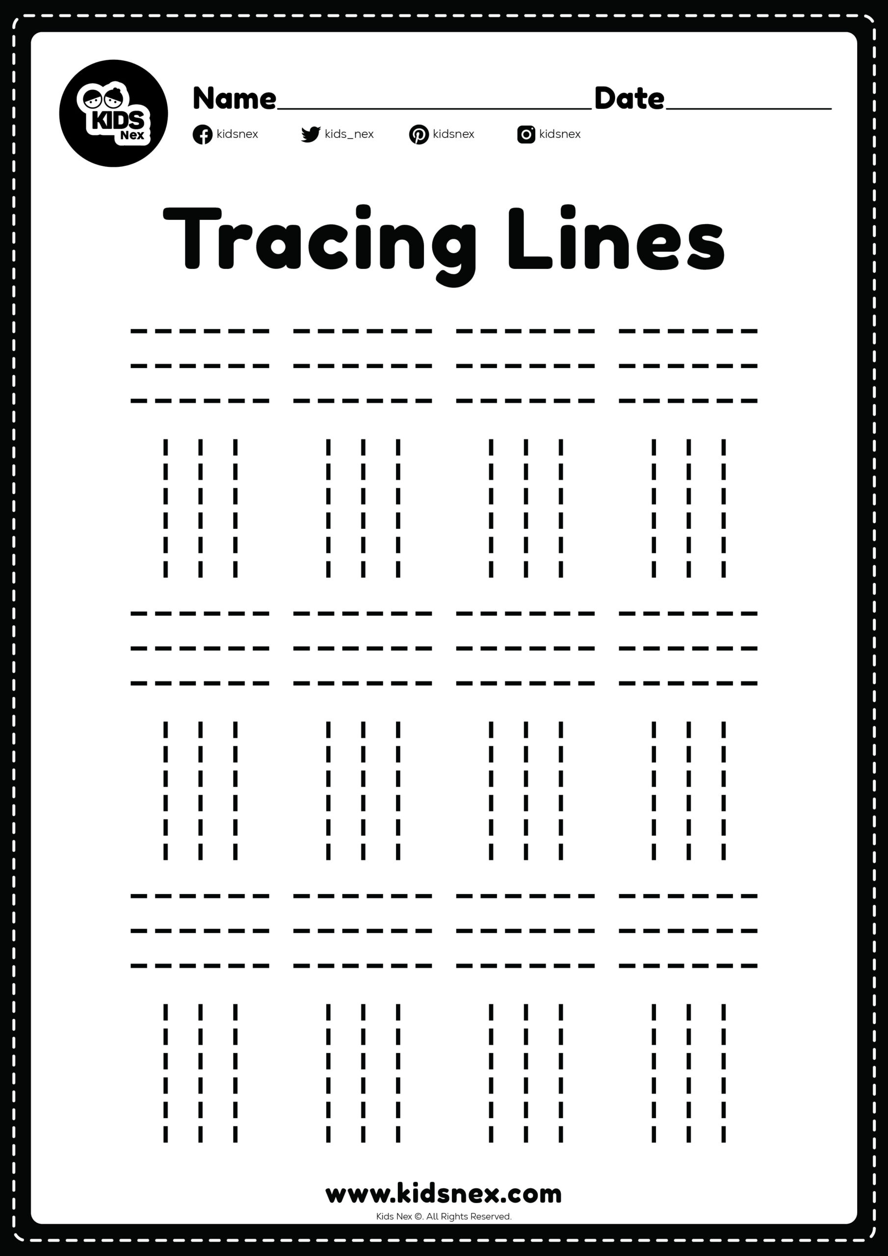 Free Printable Tracing Lines For Preschoolers - Tracing Lines Preschool - Free Printable