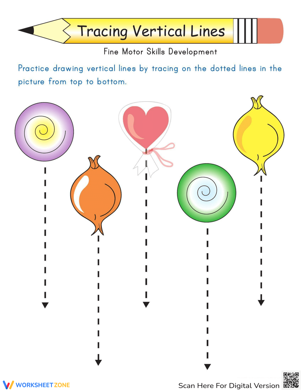 Free Printable Vertical Lines Tracing For Toddlers - Free Vertical Line Tracing for Kids: Draw Straight!
