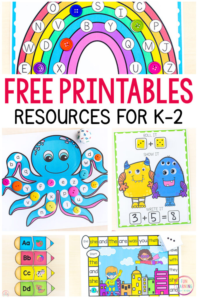 Printable Worksheets For Kids Free printable Worksheets For Kids ...