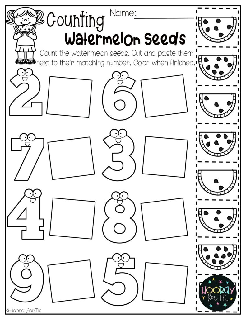Free Printable Worksheets For Preschool And Kindergarten - Prek Math Printable - Ataglance Printable Calendar
