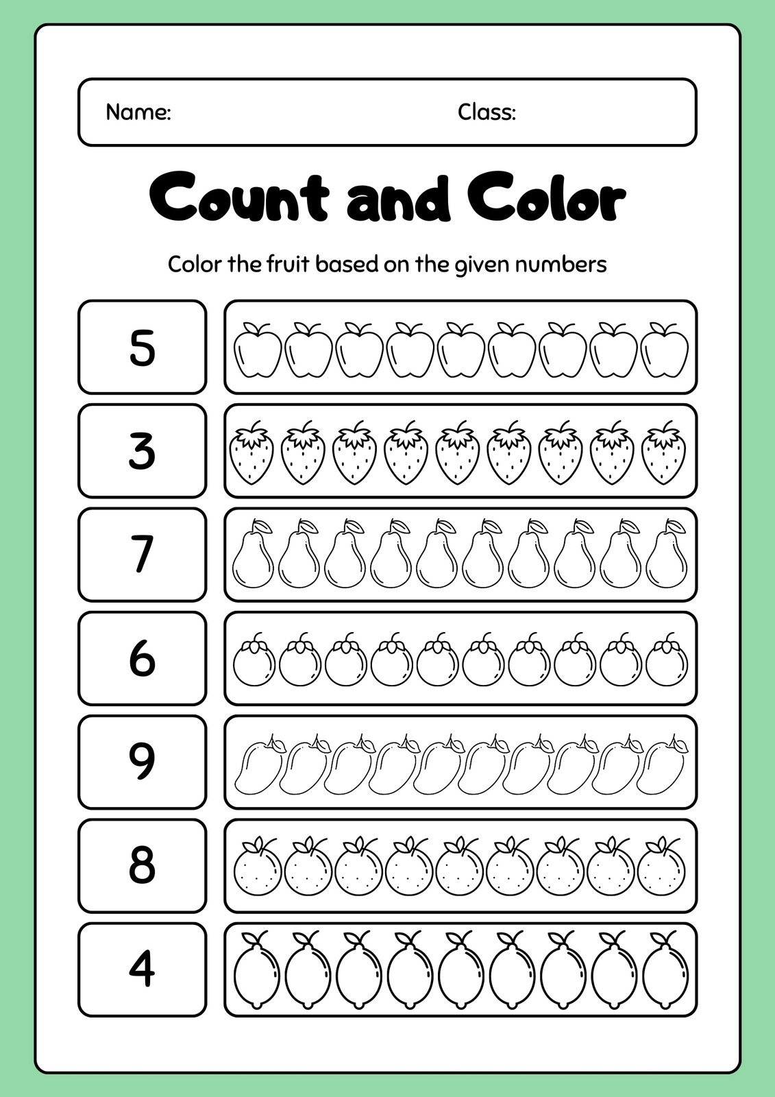 Free Printable Worksheets For Preschool Students - Printable Preschool