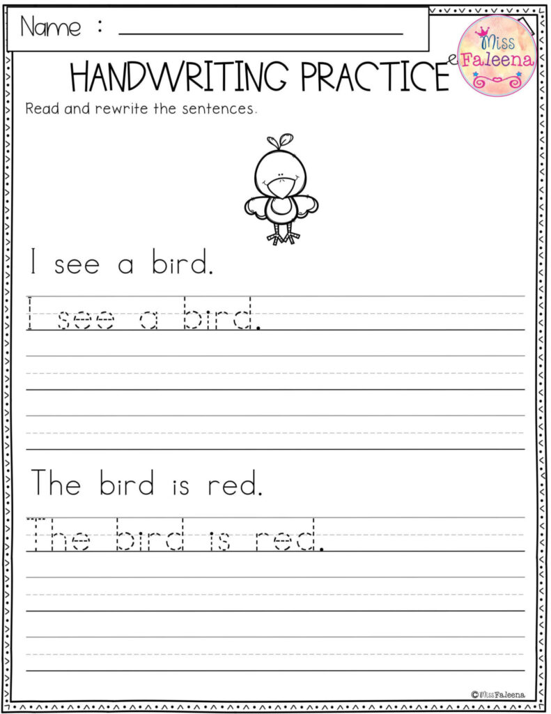 Free Printable Writing Kindergarten Worksheets | Writing Worksheets Free Printable Writing Kindergarten Worksheets | Writing Worksheets