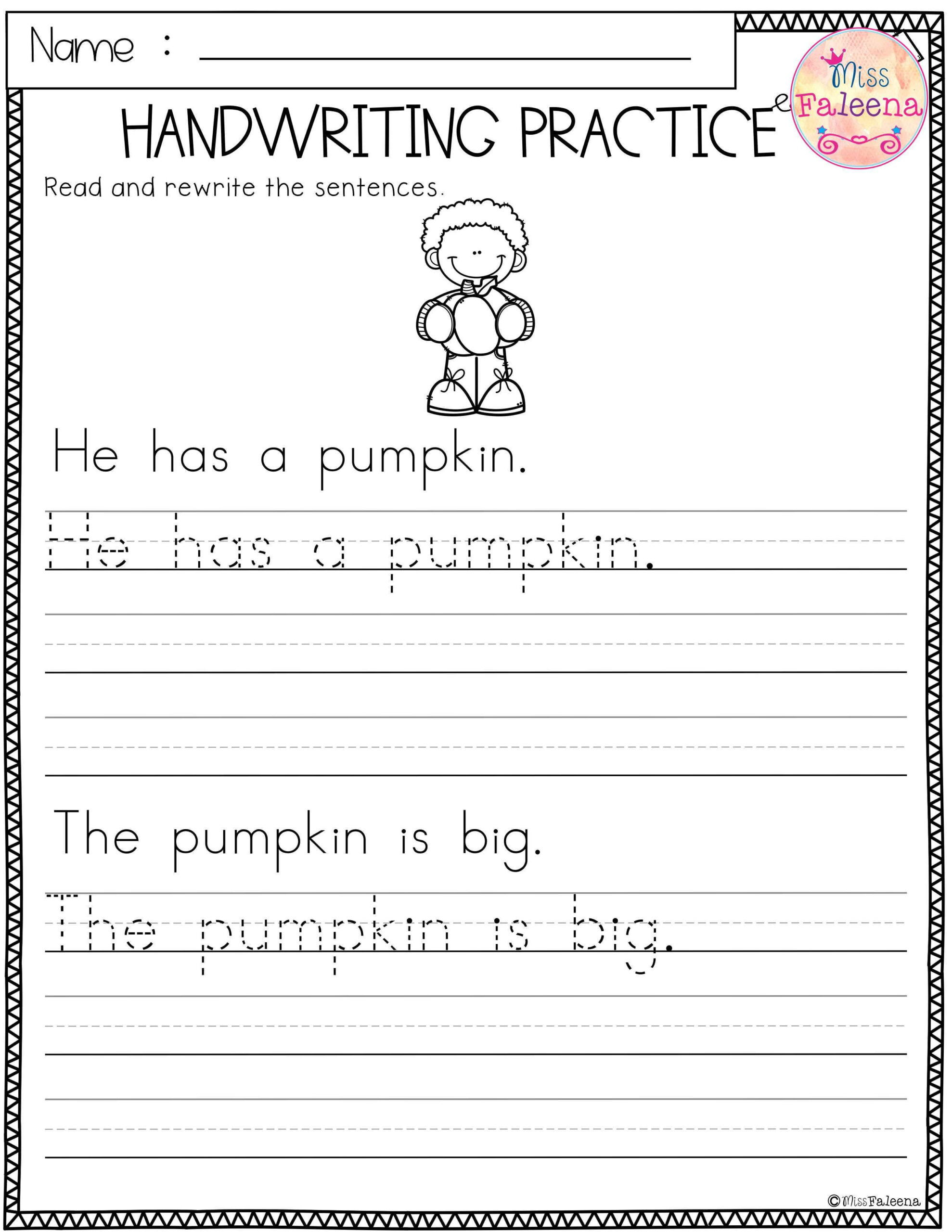 Free Printable Writing Worksheets For 5 Year Olds - Writing Printable Worksheets - All For One