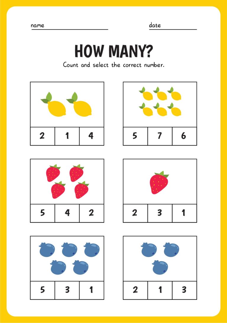 Free Printables 3 Year Old Learning Worksheets - Free Worksheets for 3-Year-Olds: Engaging and Educational Activities
