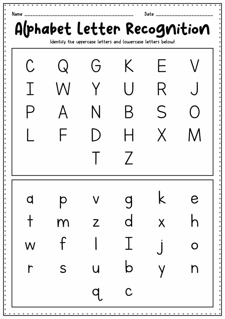Free Printables Recaniecing Abc Worksheets - Letter Recognition Printables Free - Printable Templates