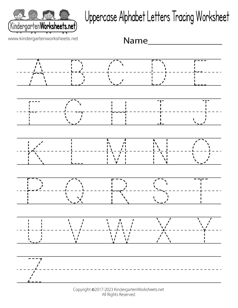 Free Printing Practice Worksheets For Kindergarten - Handwriting Practice Worksheet - Free Kindergarten English Worksheet ...