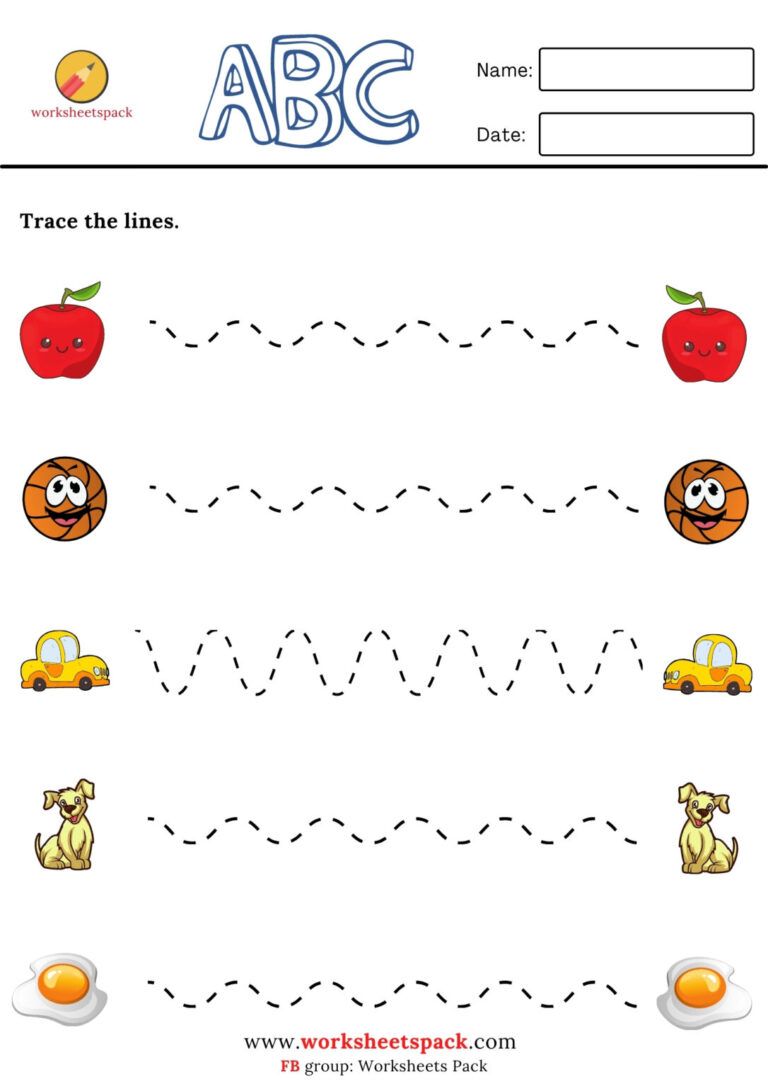 Free Tracing Lines Worksheets Preschool - Tracing Lines Worksheets Printable