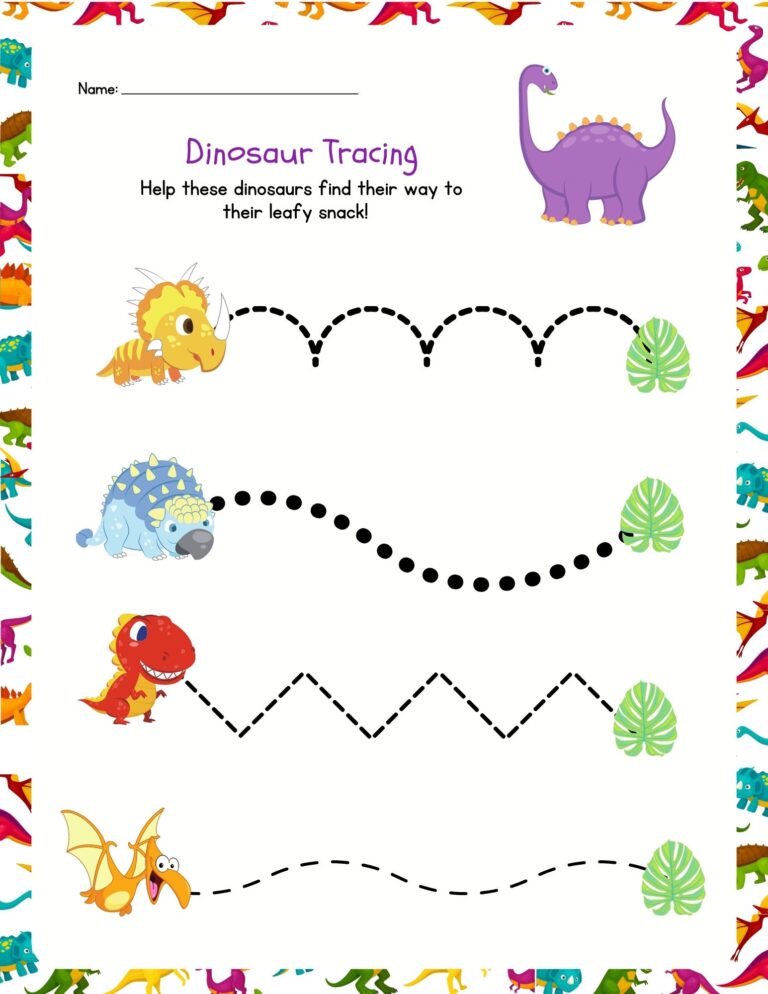 Free Tracing Papers For Toddlers - Free Colorful Printable Tracing Worksheets for Kids - Kids Play ...