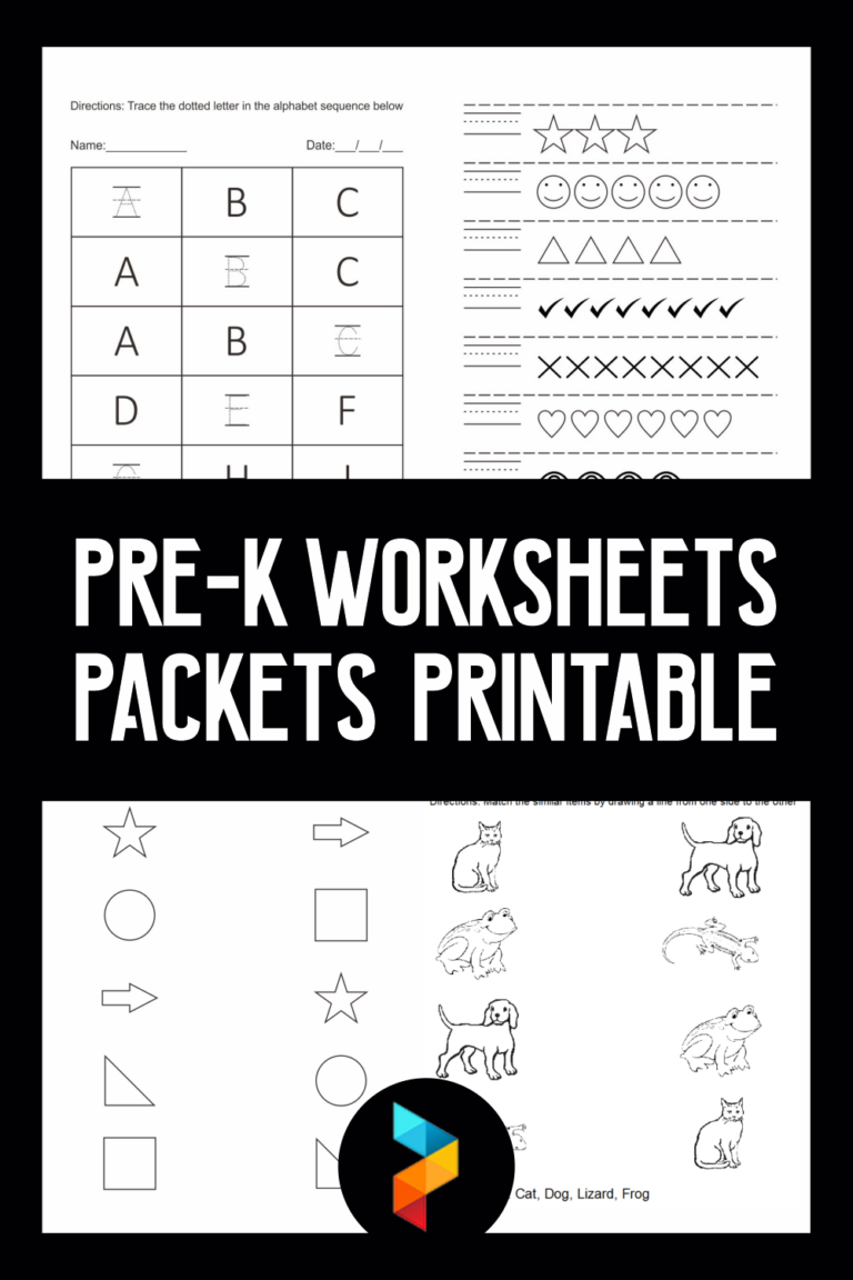 Free Worksheets For Pre K - Pre-K Worksheets Packets - 10 Free PDF Printables | Printablee