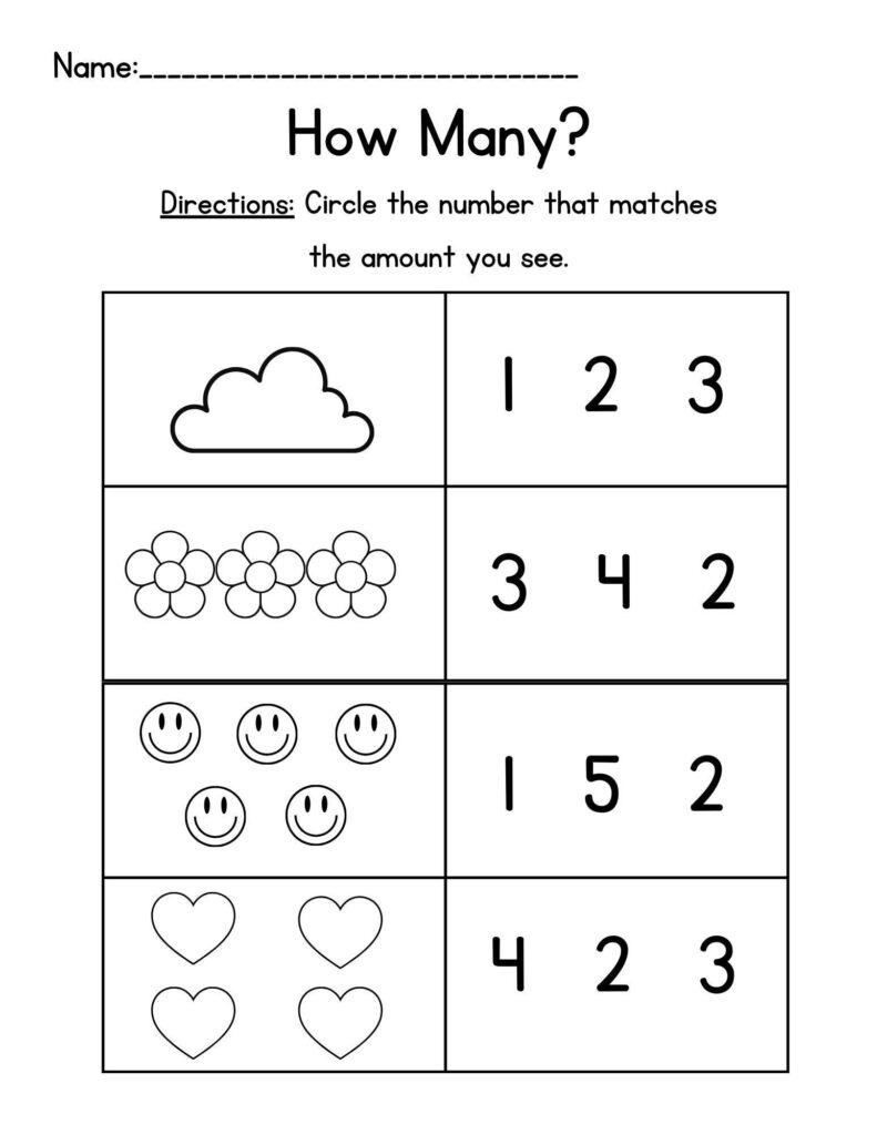 Fun and Engaging Printable Pre K Number Worksheets for Young Learners … Fun and Engaging Printable Pre K Number Worksheets for Young Learners ...