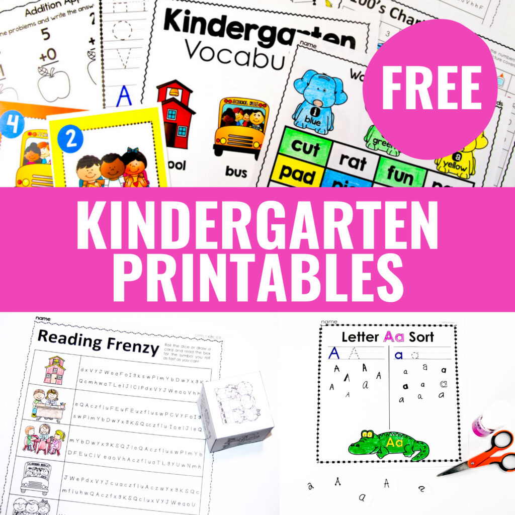 Fun & Free! Printable Kindergarten Worksheets - Printables for Everyone