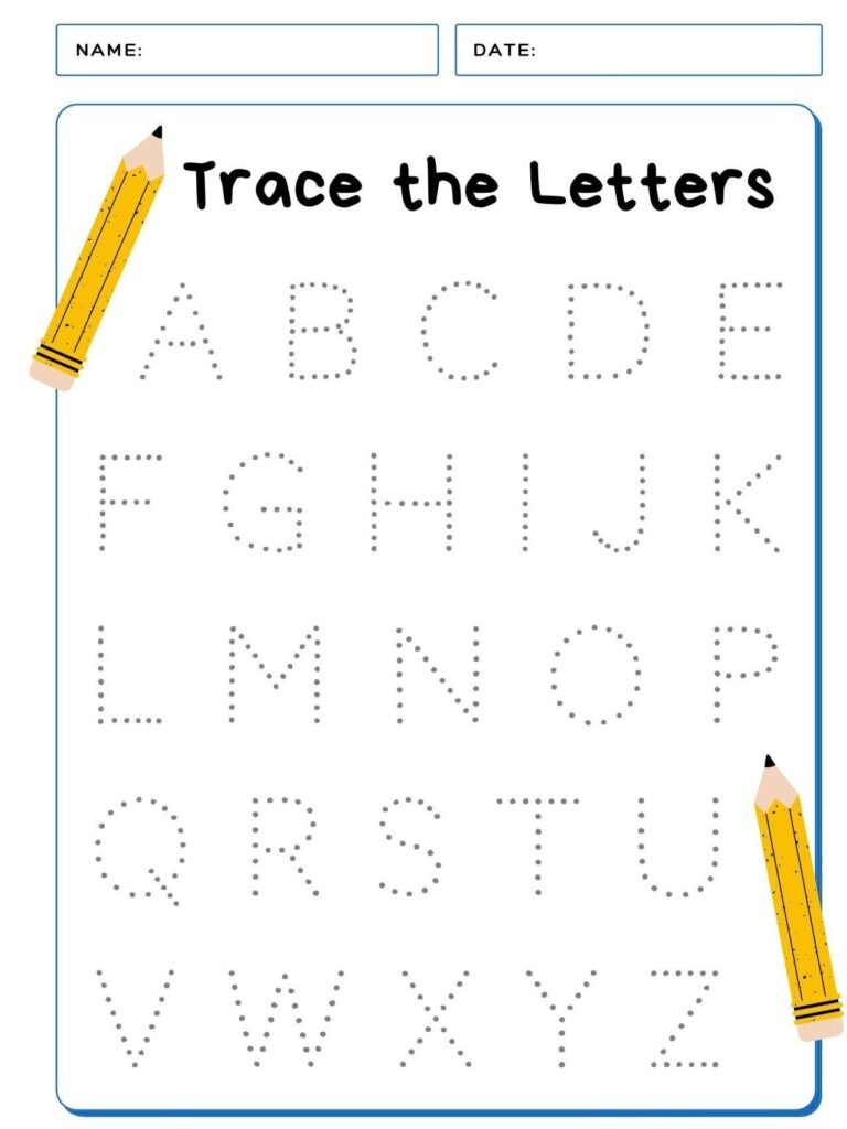 Get Free! Alphabet Tracing Worksheets for 4 Year Olds Fun