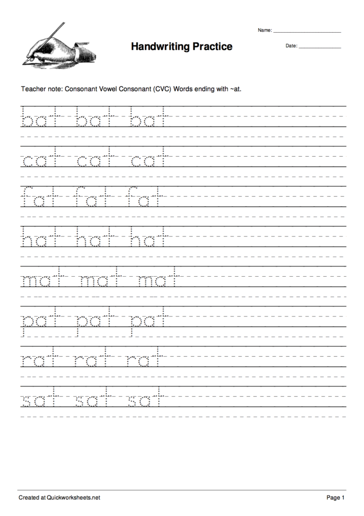 Handwriting Worksheet Maker - Worksheets Library