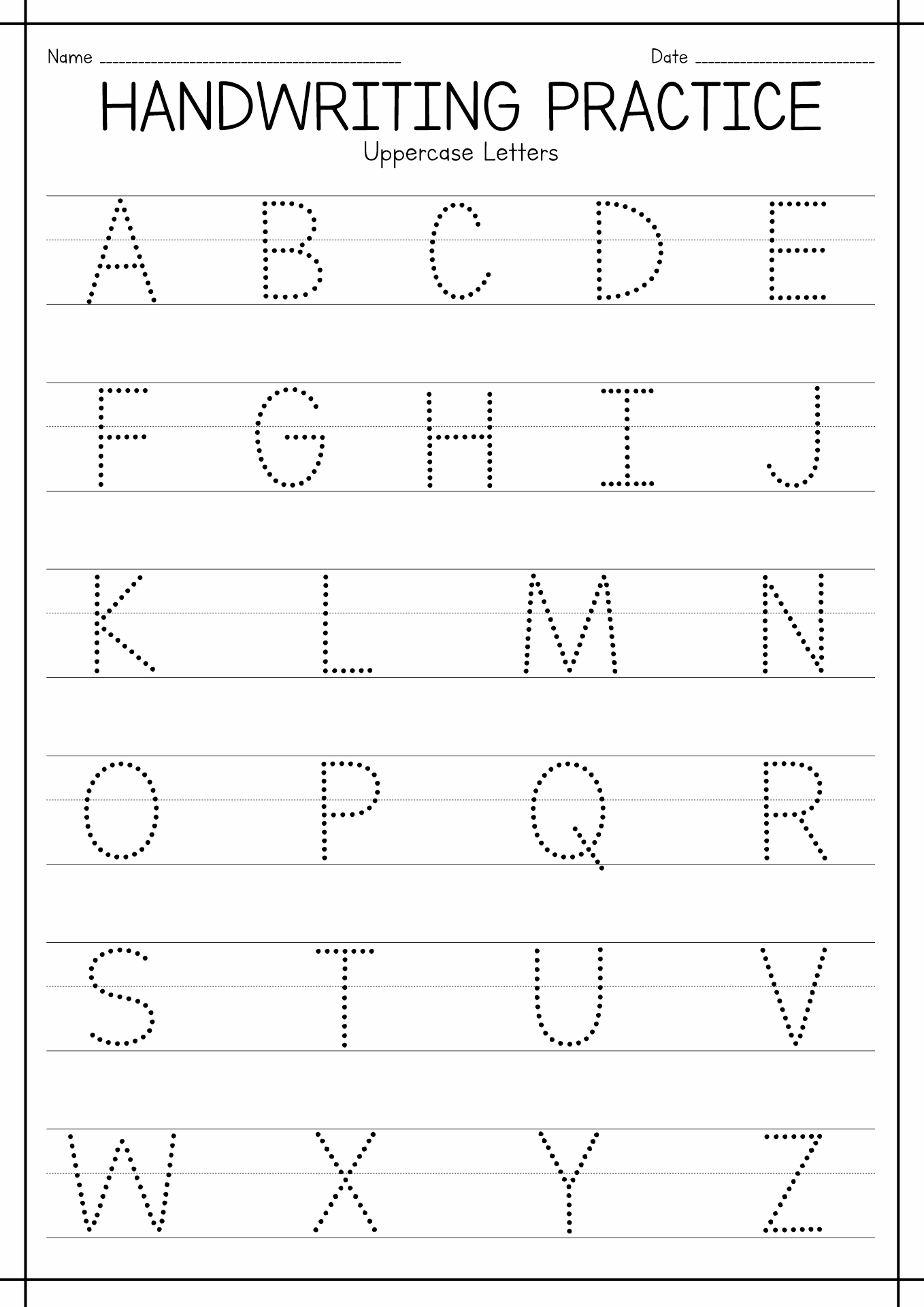 Handwriting Worksheets For Pre K - 16 Writing Practice Worksheets For Preschool - Free PDF at ...