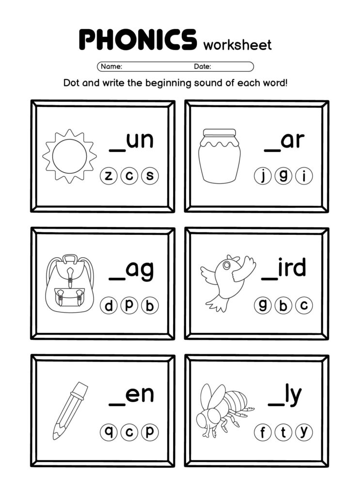 Kindergarten Phonics Worksheets Free Printable Teacher Fun Files: Kindergarten Phonics Worksheets Free Printable Teacher Fun Files: