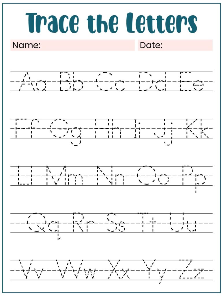 Letter A Tracing Worksheets For Preschool