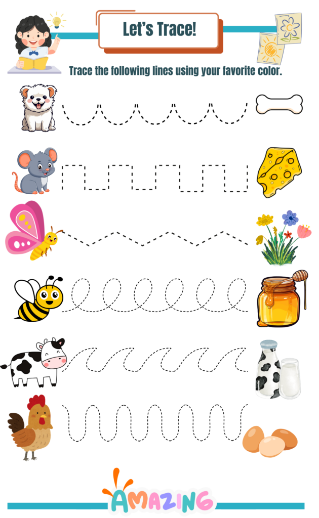 Line Tracing Printables For Toddlers Line Tracing Printables For Toddlers
