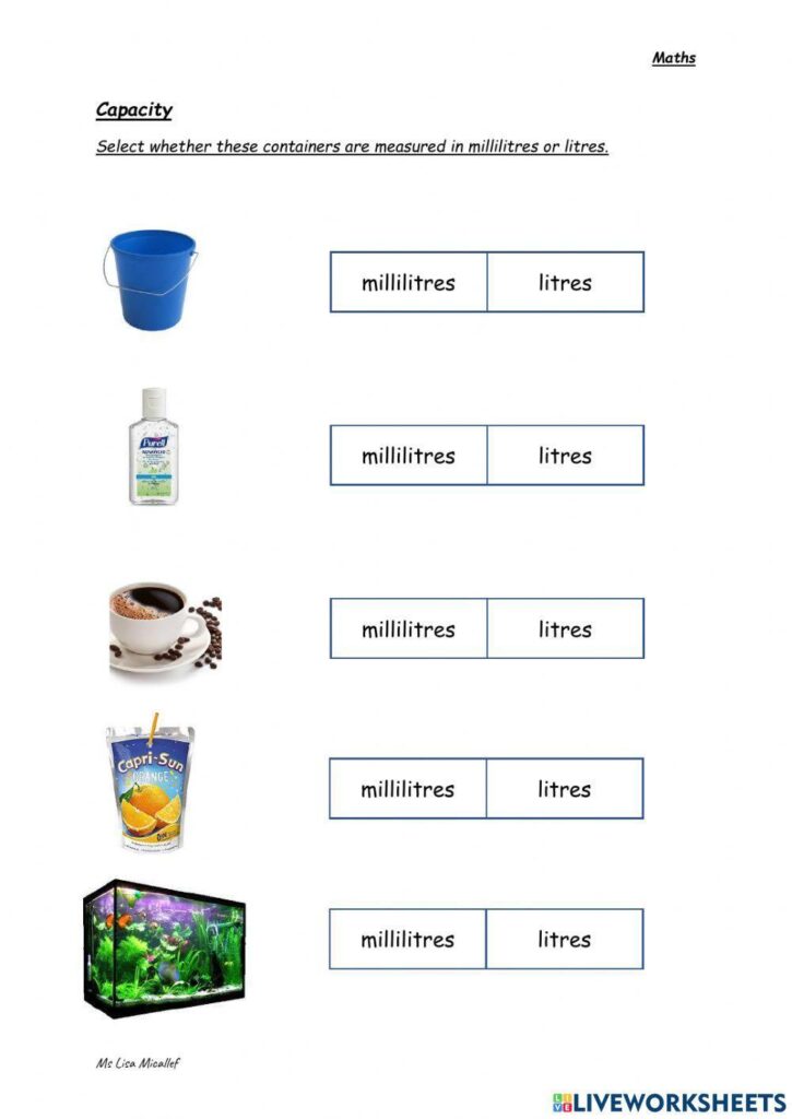 Liters and Mili… | Free Interactive Worksheets | 1076259 Liters and Mili… | Free Interactive Worksheets | 1076259