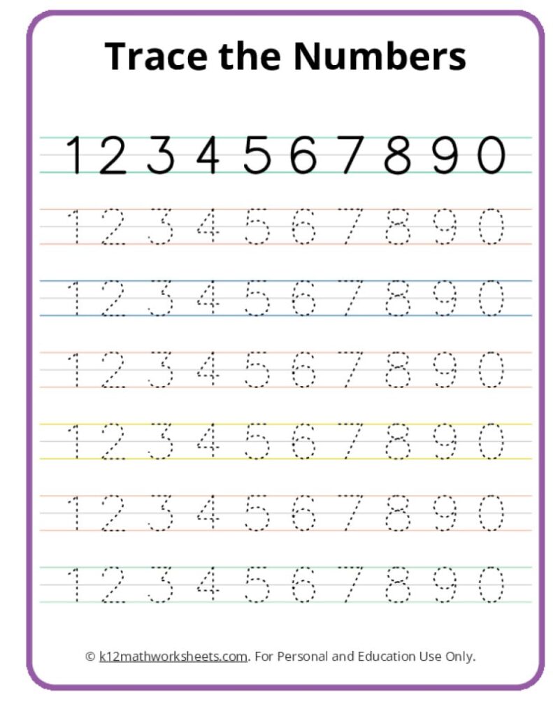 Number Tracing Sheets for Toddlers: Fun Early Learning Printables Number Tracing Sheets for Toddlers: Fun Early Learning Printables