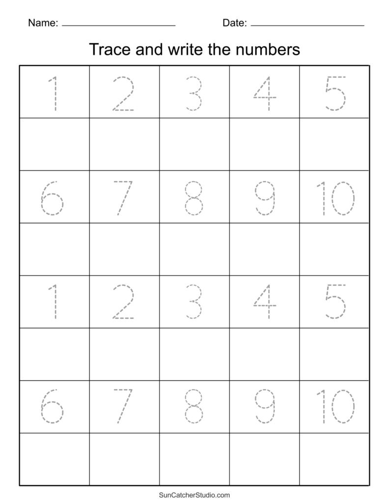 Number Tracing Writing Worksheets For Pre-K Students – Writing … Number Tracing Writing Worksheets For Pre-K Students - Writing ...