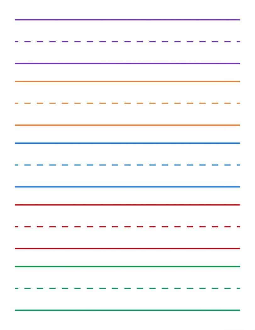 Pre K Lined Paper Printable - Kindergarten Lined Paper Free Printable