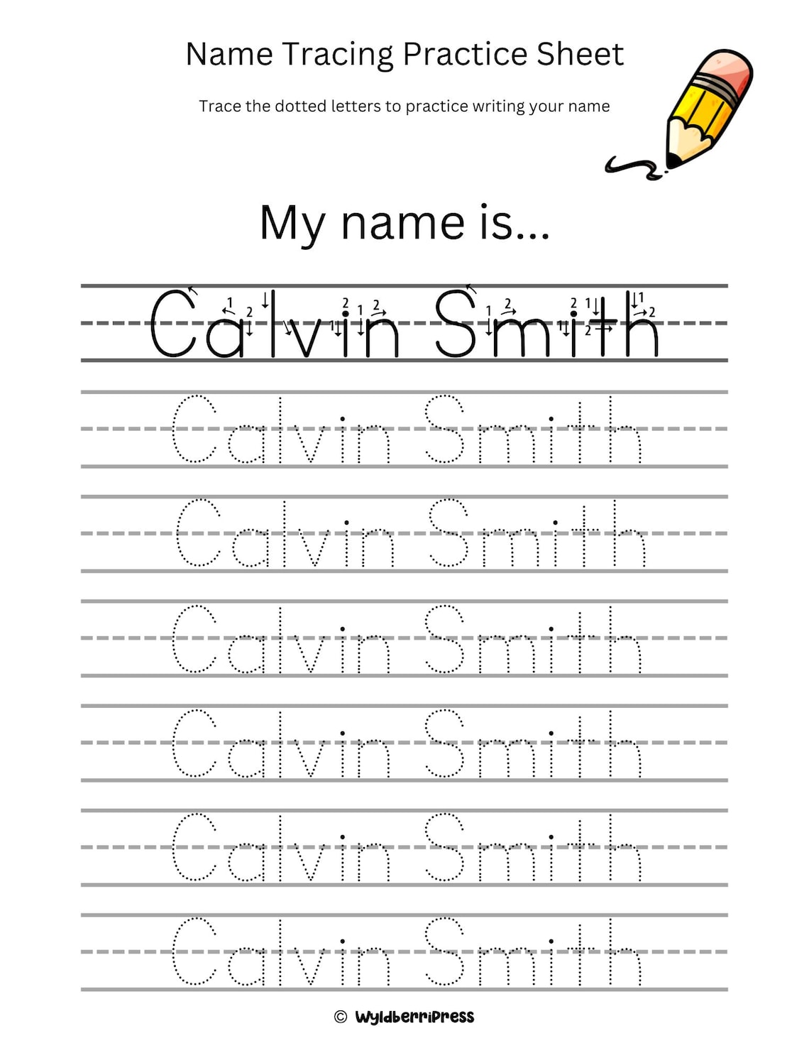 Pre K Name Tracing Worksheets - Pre-k Custom Name Tracing Worksheet | Name Trace Printable ...