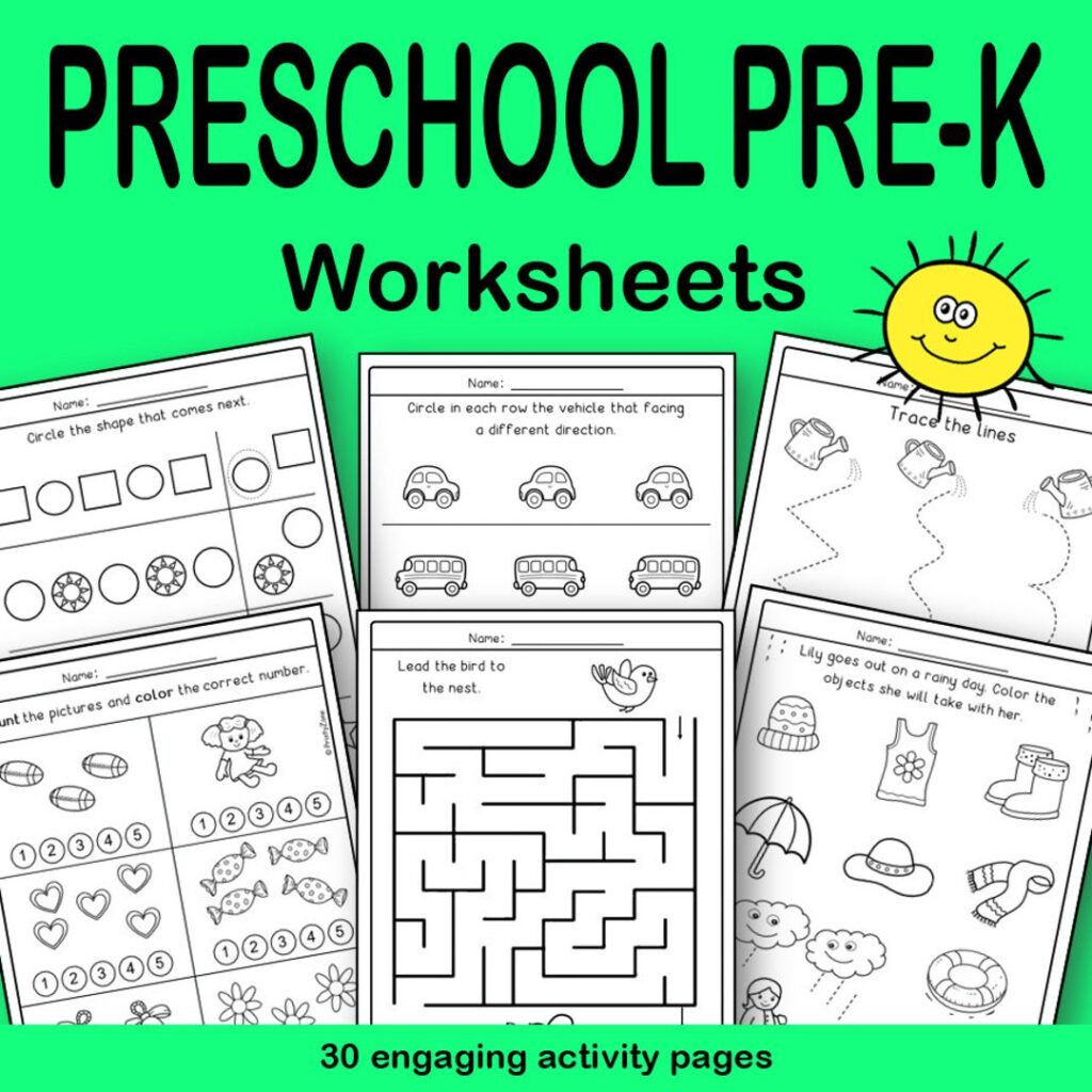 Pre K Worksheets To Print - Pre K Learning Pages