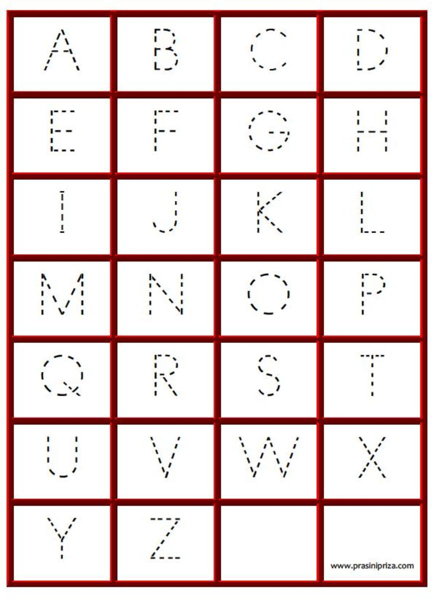 Preschool Dotted Letters For Tracing - Alphabet Tracing Dots | AlphabetWorksheetsFree.com