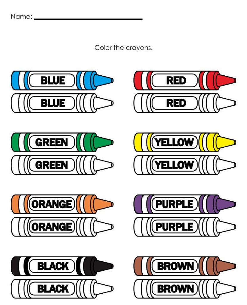 Printable Color Worksheets | Printable Worksheets