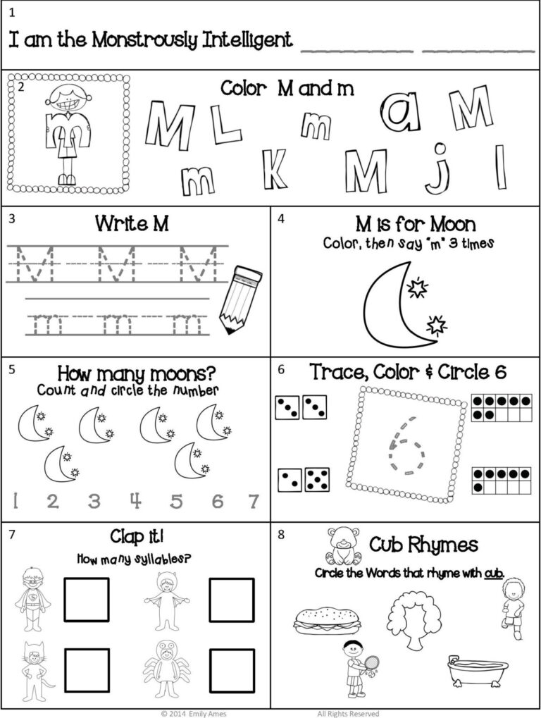 Printable Homework Sheets For Preschool - Free Printable Homework Worksheets | Peggy Worksheets