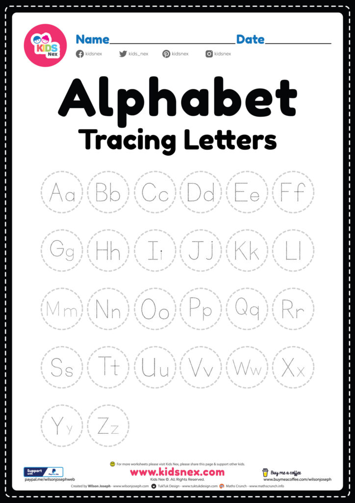 printable letter tracing worksheets for kindergarten preschool - 6 best ...