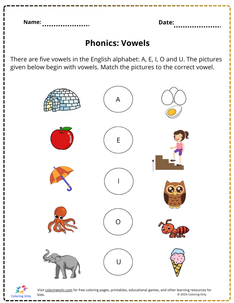 Printable Phonics Worksheets Set Printable Phonics Worksheets Set