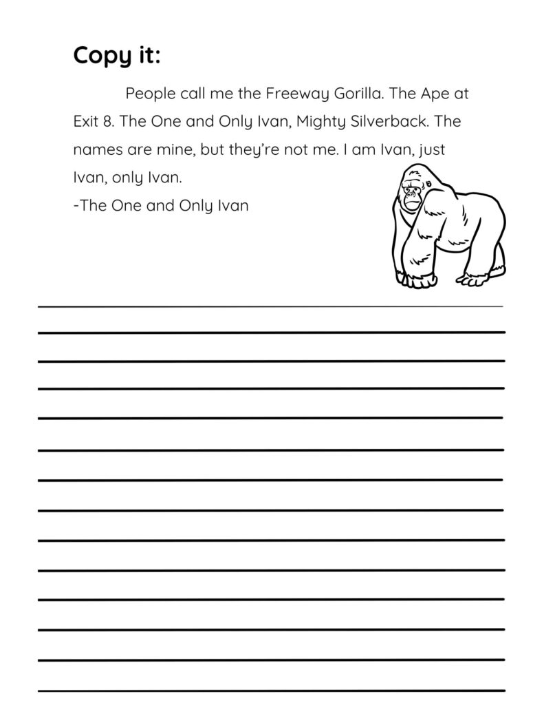 PRINTABLE Printing Copywork Notebook for Kids; Elementary Handwriting … PRINTABLE Printing Copywork Notebook for Kids; Elementary Handwriting ...