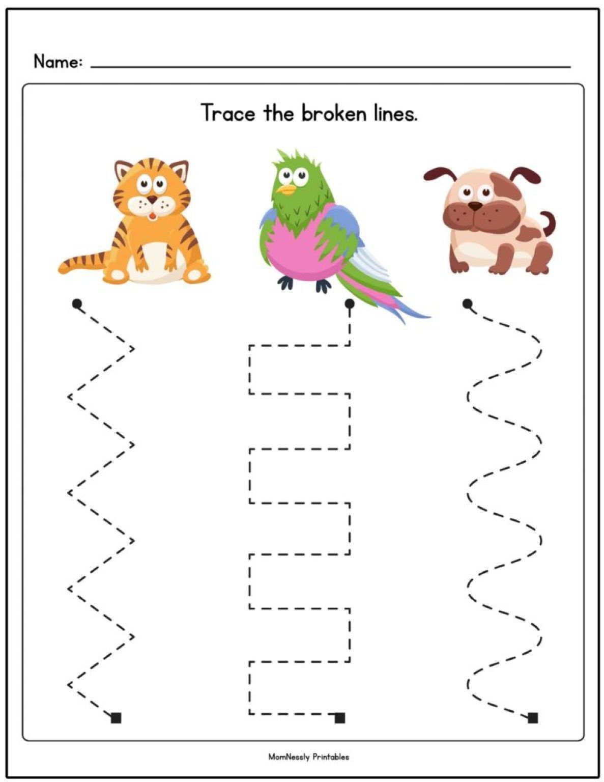 Free Printable Line Tracing Worksheets For Preschool - Printable ...