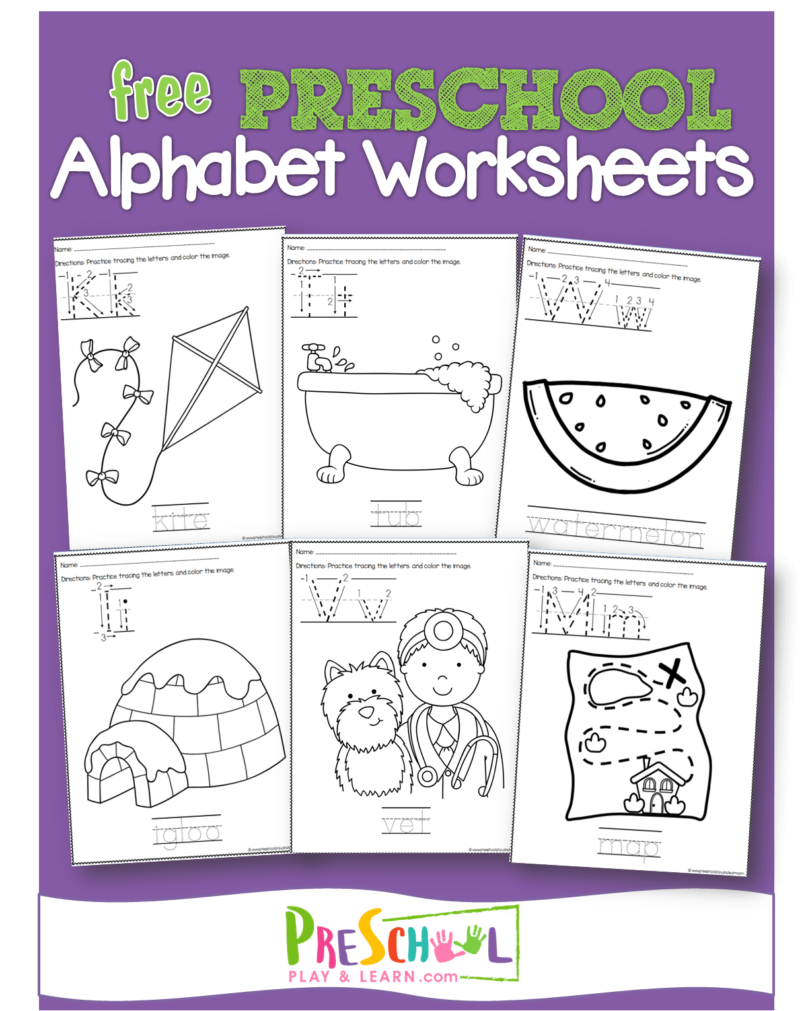 Simple Preschool Alphabet Worksheets – FREE Printable pdf Simple Preschool Alphabet Worksheets - FREE Printable pdf
