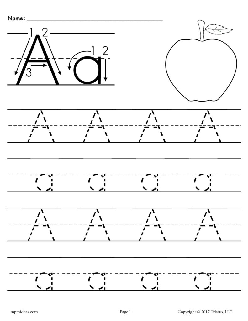 This printable letter A worksheet includes four lines for tracing the … This printable letter A worksheet includes four lines for tracing the ...
