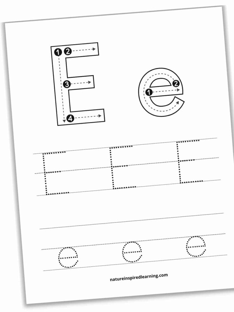 Tracing Letters E Tracing Letters E