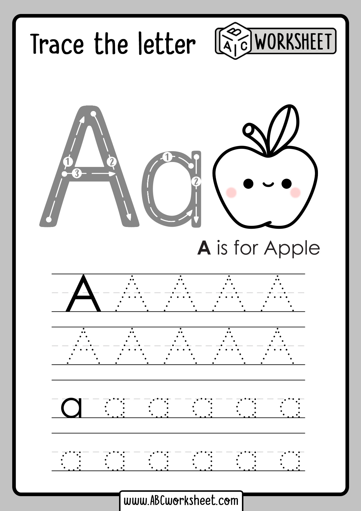 Tracing Letters Worksheets For Preschool - Kindergarten Worksheets Tracing Letters | Alphabet Tracing Worksheets