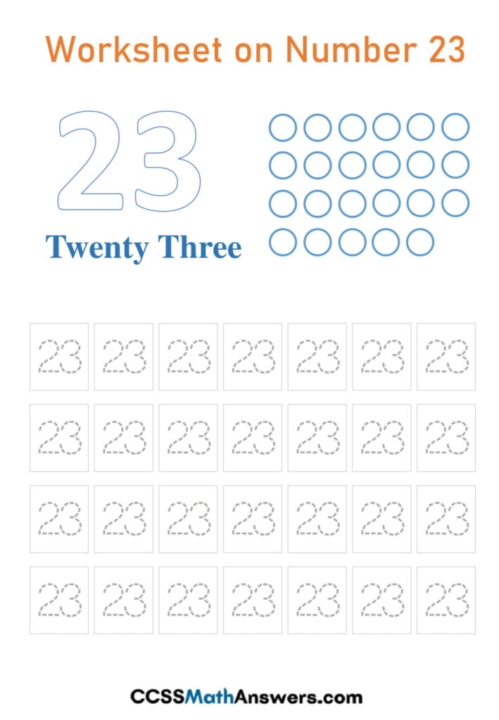 Worksheet on Number 23 | Preschool Number 23 Tracing, Counting, Writing … Worksheet on Number 23 | Preschool Number 23 Tracing, Counting, Writing ...