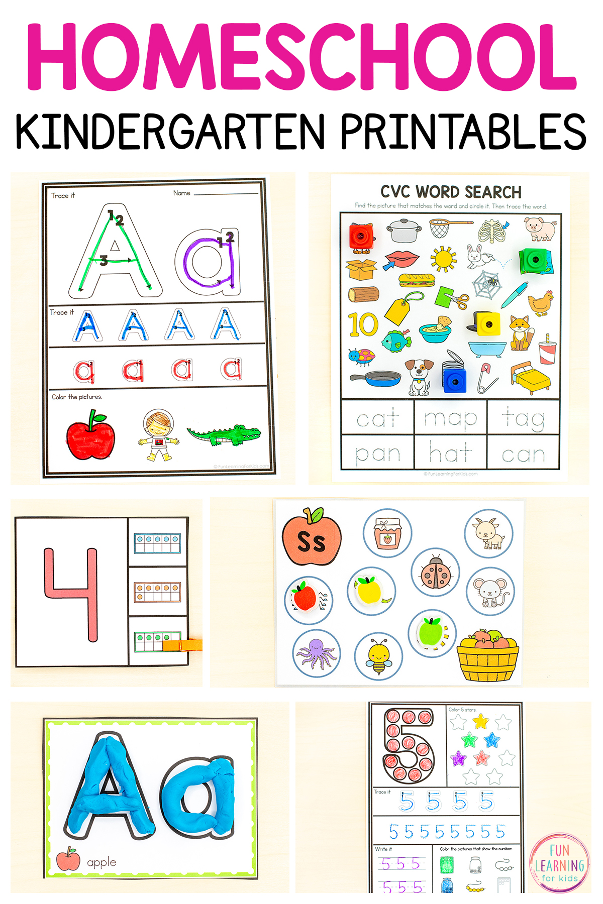 Worksheets For Kindergarten Free Printables - Homeschool Printables for Kindergarten - Worksheets Library